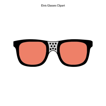 Free Elvis Glasses Vector Clipart (PNG, SVG) to Edit Online