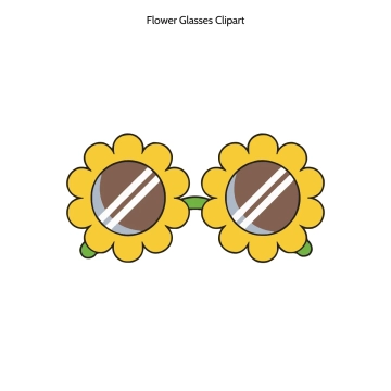 Free Flower Glasses Vector Clipart (PNG, SVG) to Edit Online