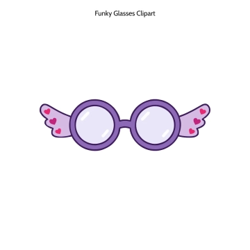 Free Funky Glasses Vector Clipart (PNG, SVG) to Edit Online