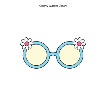 Free Groovy Glasses Vector Clipart (PNG, SVG) to Edit Online