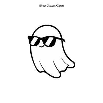 Free Ghost With Glasses Vector Clipart (PNG, SVG) to Edit Online