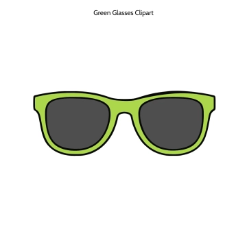 Free Green Glasses Vector Clipart (PNG, SVG) to Edit Online