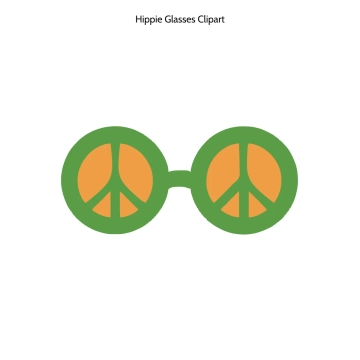Free Hippie Glasses Vector Clipart (PNG, SVG) to Edit Online