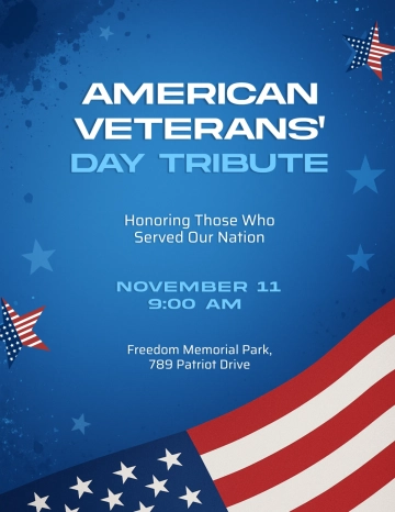 Free American Veterans' Day Flyer Template to Edit Online Free American Veterans' Day Flyer Template to Edit Online