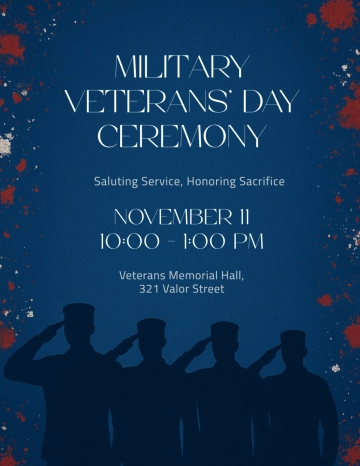 Free Military Veterans' Day Flyer Template to Edit Online Free Military Veterans' Day Flyer Template to Edit Online