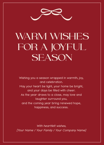 Free Red Happy Holiday Wishes Template to Edit Online Free Red Happy Holiday Wishes Template to Edit Online