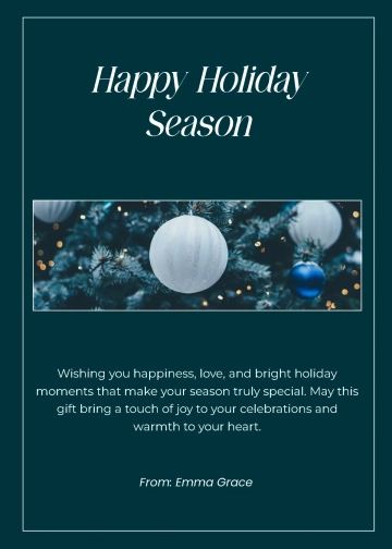 Free Happy Holiday Season Wishes Template to Edit Online