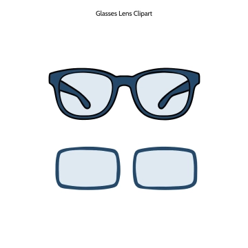 Free Glasses Lens Vector Clipart (PNG, SVG) to Edit Online