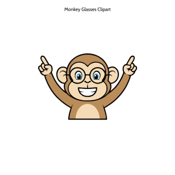 Free Monkey With Glasses Vector Clipart (PNG, SVG) to Edit Online