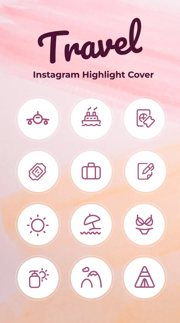 Free Travel Instagram Highlight Cover Template to Edit Online Free Travel Instagram Highlight Cover Template to Edit Online