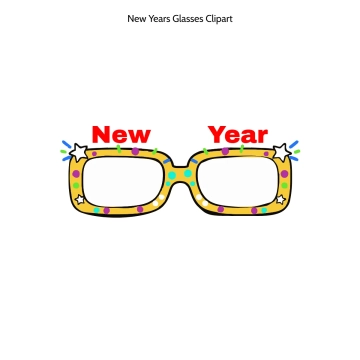 Free New Years Glasses Vector Clipart (PNG, SVG) to Edit Online