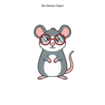 Free Rat With Glasses Vector Clipart (PNG, SVG) to Edit Online