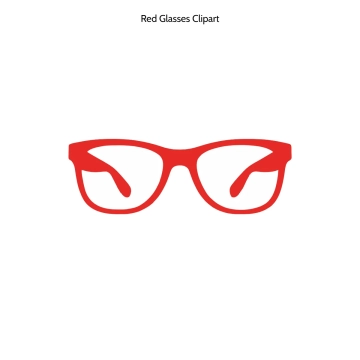 Free Red Glasses Vector Clipart (PNG, SVG) to Edit Online