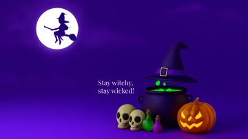 Free Witch Halloween Desktop Wallpaper Template to Edit Online Free Witch Halloween Desktop Wallpaper Template to Edit Online