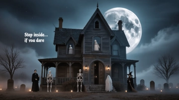 Free Haunted House Desktop Wallpaper Template to Edit Online Free Haunted House Desktop Wallpaper Template to Edit Online
