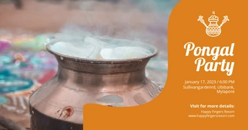 Free Pongal Party Facebook Post Template to Edit Online