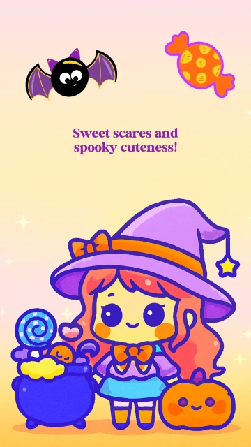 Free Kawaii Halloween Mobile Background Template to Edit Online Free Kawaii Halloween Mobile Background Template to Edit Online