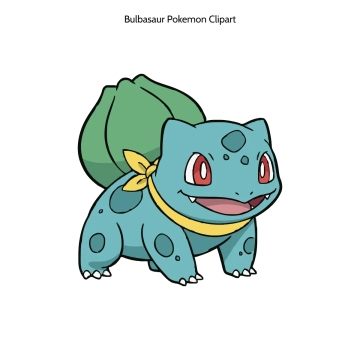 Free Bulbasaur Pokemon Cartoon Vector Clipart (PNG, SVG) to Edit Online