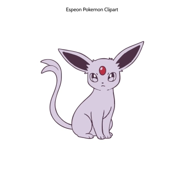 Free Espeon Pokemon Cartoon Vector Clipart (PNG, SVG) to Edit Online