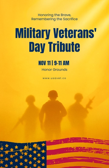 Free Military Veterans' Day Poster Template to Edit Online