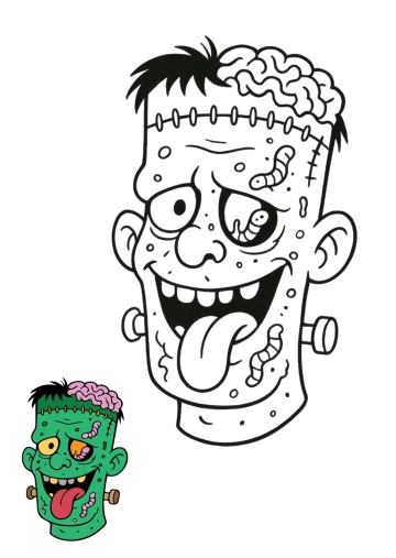 Free Creepy Halloween Color Page Template to Edit Online