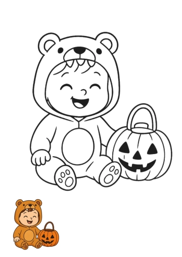 Free Toddler Halloween Color Page Template to Edit Online