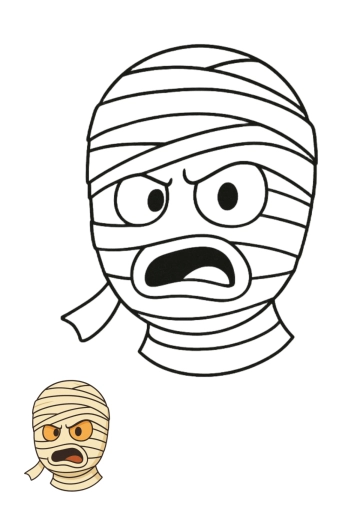 Free Halloween Mummy Color Page Template to Edit Online