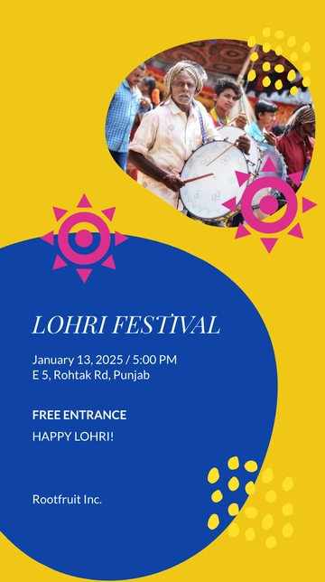 Free Lohri Festival Snapchat Geofilter Template to Edit Online