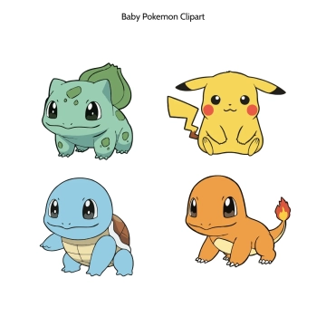 Free Baby Pokemon Vector Clipart (PNG, SVG) to Edit Online