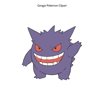 Free Gengar Pokemon Vector Clipart (PNG, SVG) to Edit Online