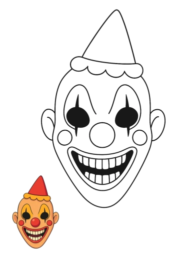 Free Creative Halloween Mask Color Page Template to Edit Online