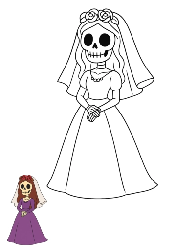 Free Professional Halloween Costume Color Page Template to Edit Online