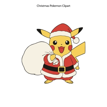 Free Christmas Pokemon Vector Clipart (PNG, SVG) to Edit Online