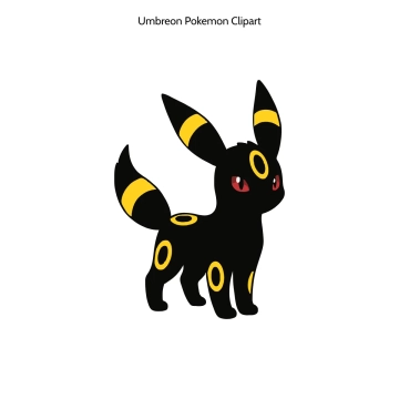 Free Umbreon Pokemon Vector Clipart (PNG, SVG) to Edit Online