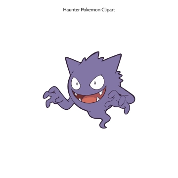 Free Haunter Pokemon Vector Clipart (PNG, SVG) to Edit Online