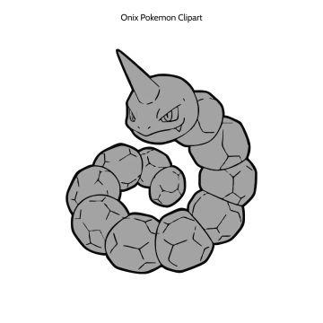 Free Onix Pokemon Vector Clipart (PNG, SVG) to Edit Online