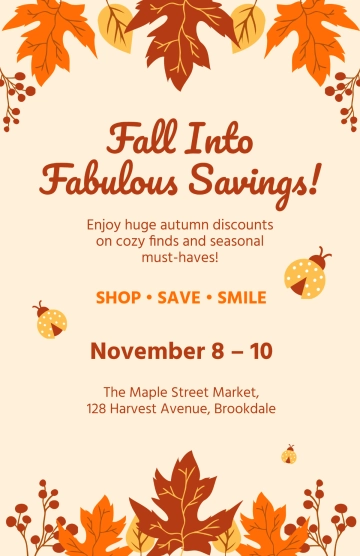 Free Autumn Season  Super Sale Template to Edit Online Free Autumn Season  Super Sale Template to Edit Online