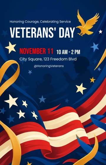 Free Veterans' Day Poster Template to Edit Online Free Veterans' Day Poster Template to Edit Online