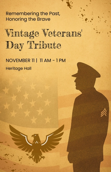 Free Vintage Veterans' Day Poster Template to Edit Online Free Vintage Veterans' Day Poster Template to Edit Online