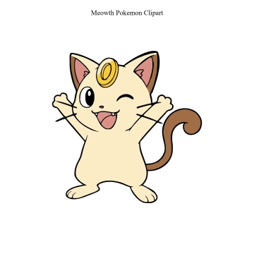 Free Meowth Pokemon Vector Clipart (PNG, SVG) to Edit Online