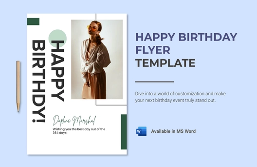 Happy Birthday Flyer Template