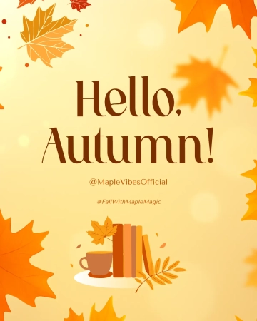 Free Maple Leaf Welcome Autumn Template to Edit Online Free Maple Leaf Welcome Autumn Template to Edit Online