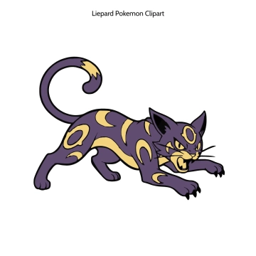 Free Liepard Pokemon Vector Clipart (PNG, SVG) to Edit Online