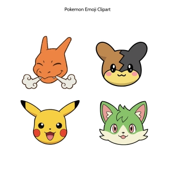 Free Pokemon Emoji Vector Clipart (PNG, SVG) to Edit Online