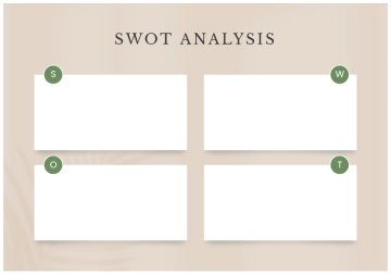 Free Swot Analysis Infographic Table Graph with Shadow to Edit Online