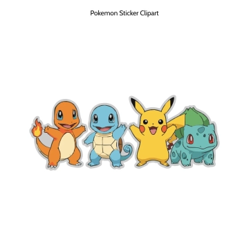 Free Pokemon Sticker Vector Clipart (PNG, SVG) to Edit Online
