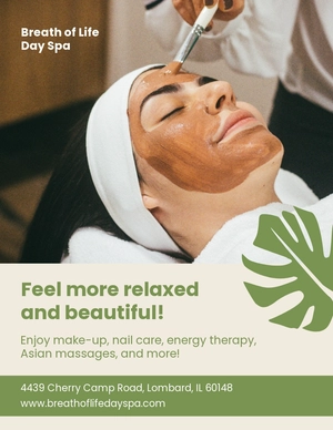 Editable Beauty Spa Flyer Template