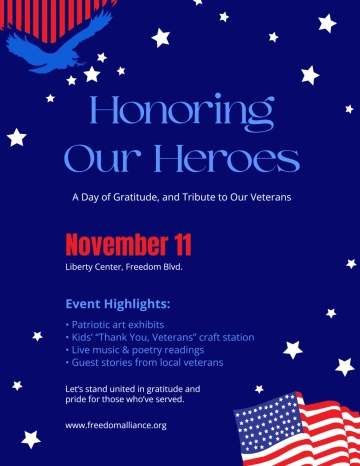 Free Creative Veterans' Day Event Flyer Template to Edit Online Free Creative Veterans' Day Event Flyer Template to Edit Online