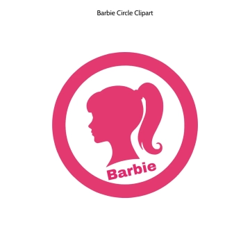 Free Barbie Circle Vector Clipart (PNG, SVG) to Edit Online