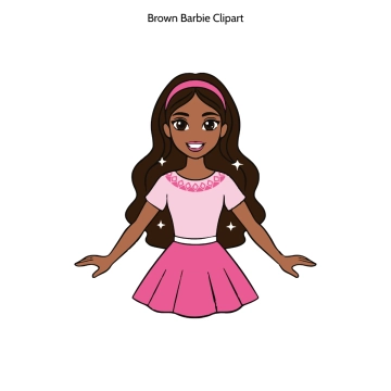 Free Brown Barbie Vector Clipart (PNG, SVG) to Edit Online